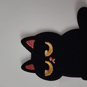 Cat Whimsy IRON ON Patch Black Cat